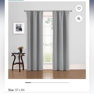 (6) gray 37”x84” blackout curtain panels